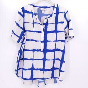 Graphic Blue White Adam Lippes for Target Striped SS Top| XS